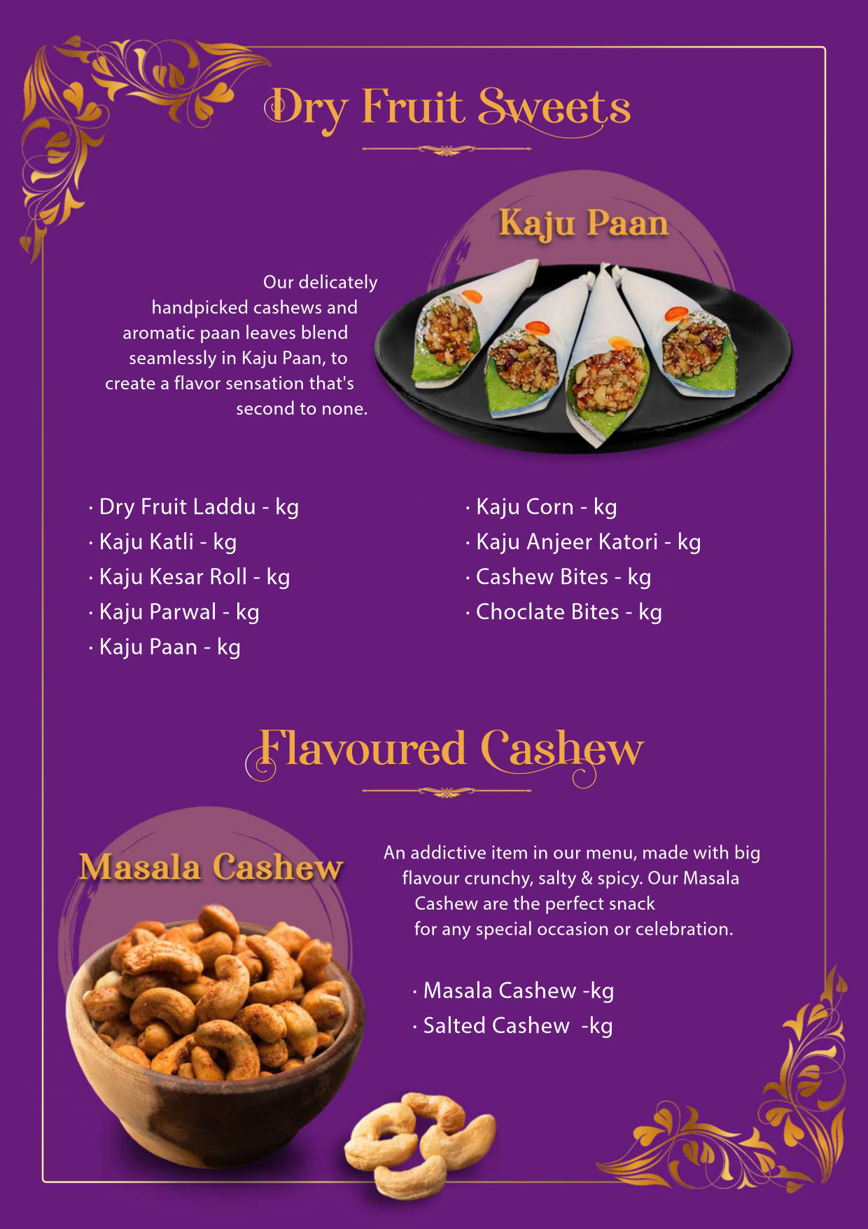 Ledikeni Menu